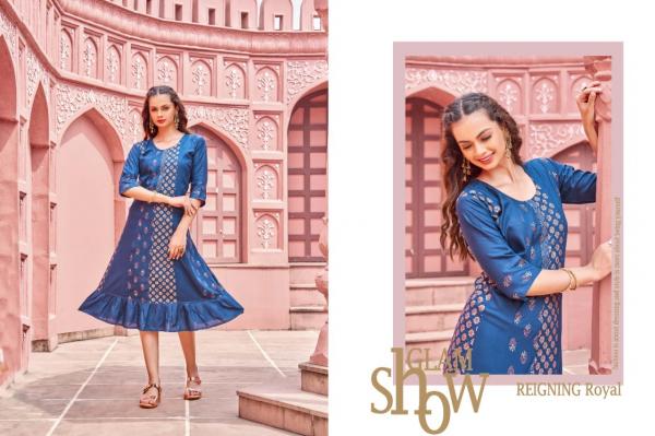 Kinti Spectrum Fancy Rayon  Designer Anarkali KurtiColletion